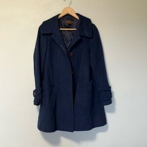Reiss Wool Cashmere Navy Coat